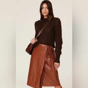 LOUNA Bobbles Sweater - Size Small - Beautiful Brown Collar